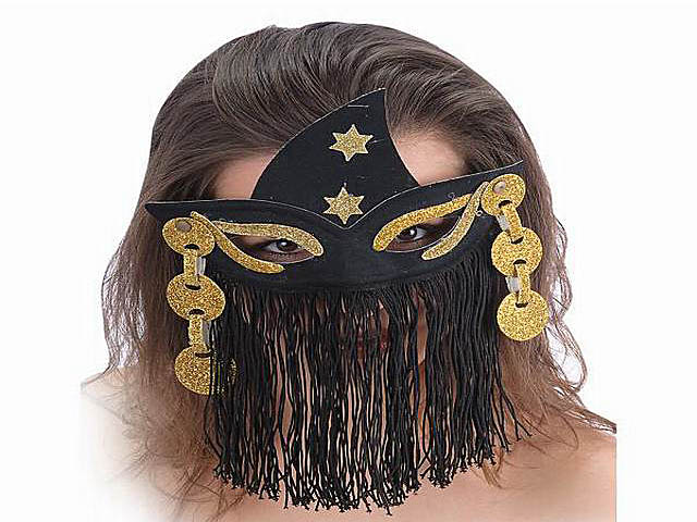 MASCHERA FARFALLA NERA C/BAUTTA 01619