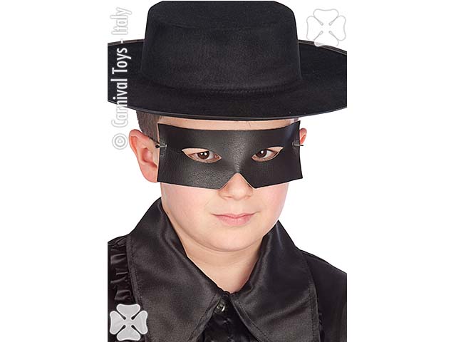 MASCHERA FARFALLA ECOPELLE NERA 01510