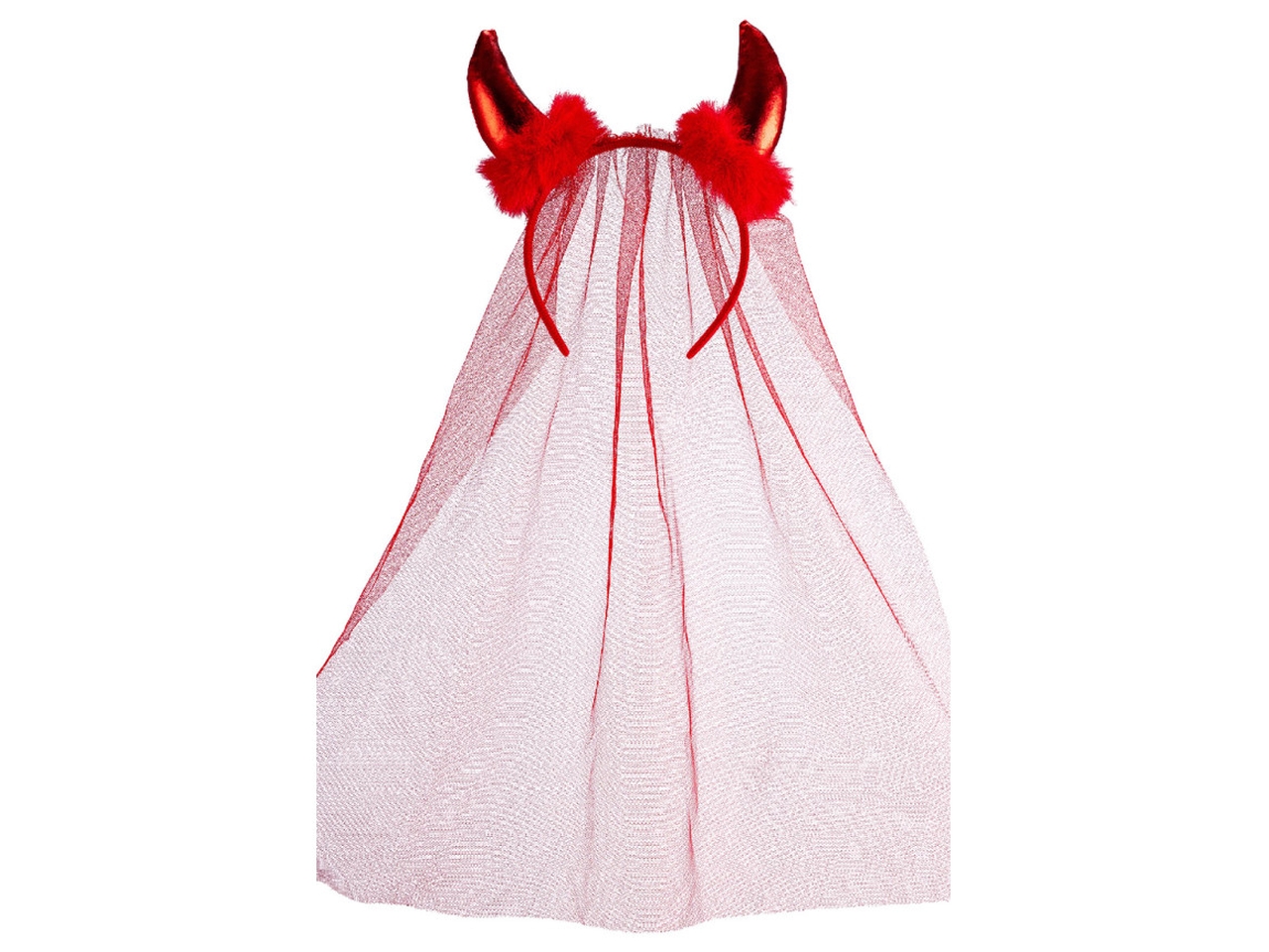 CERCHIETTO DIAVOLO ROSSO C/VELO IN TULLE 03899 CERCHIETTO DIAVOLO ROSSO C/VELO IN TULLE 03899