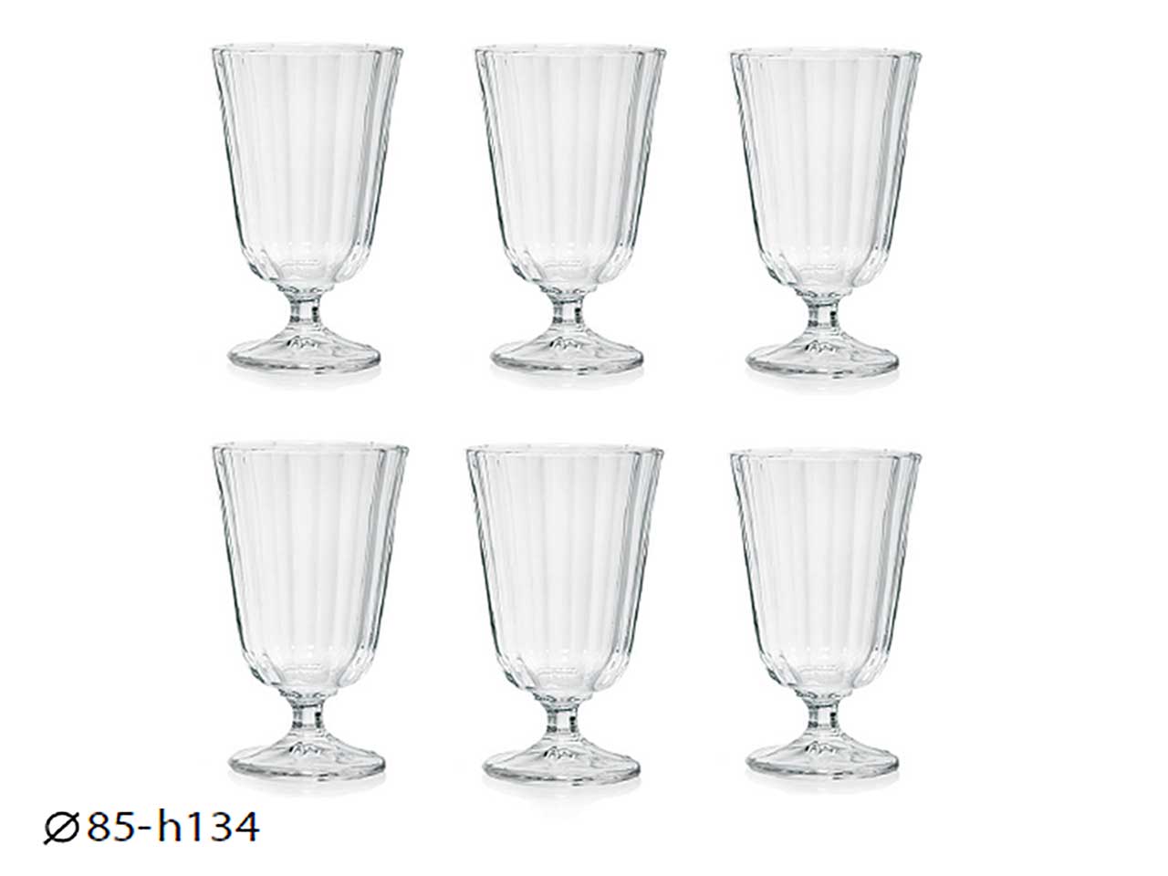 L.TRASPARENTE CALICE ACQUA 6pz T02710