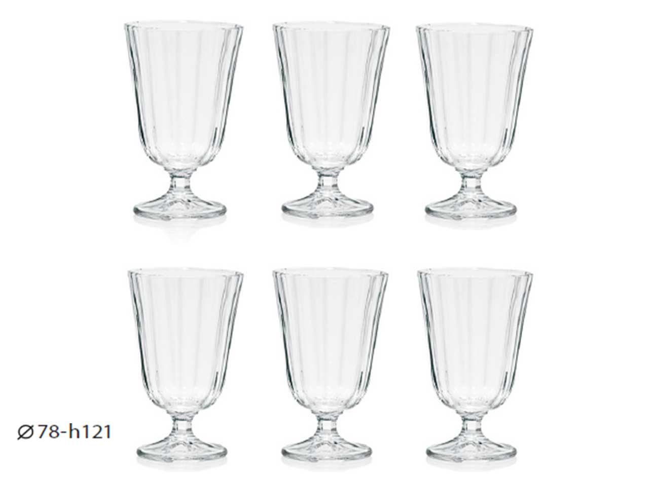 L.TRASPARENTE CALICE VINO 6pz T02720