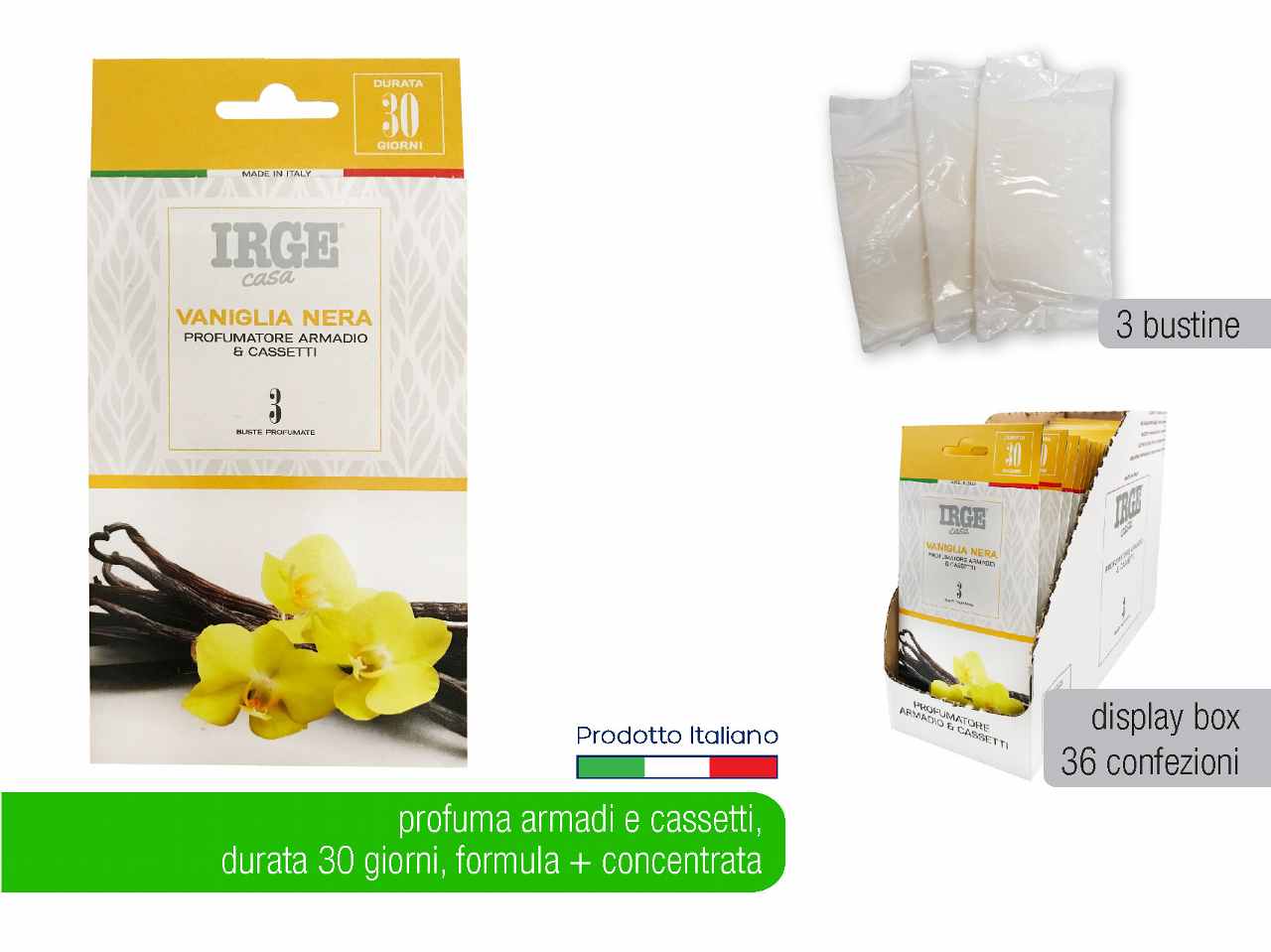 IRGE BUSTINE PROF.VANIGLIA 3pz DEO3607A
