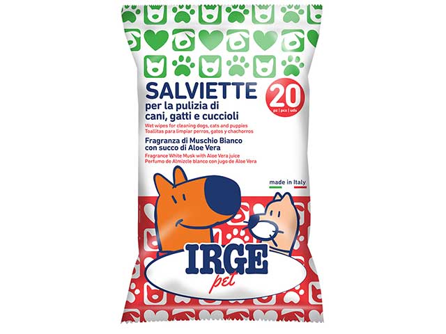 IRGE SALVIETTA PER ANIMALI 20pz SAL4086A IRGE SALVIETTA PER ANIMALI 20pz SAL4086A