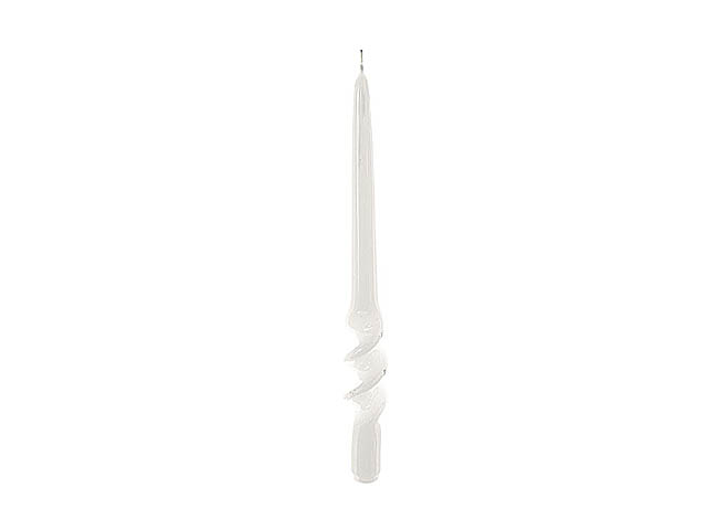 CANDELA SPIRALE 29X2,2CM BIANCO LUCIDO 95164
