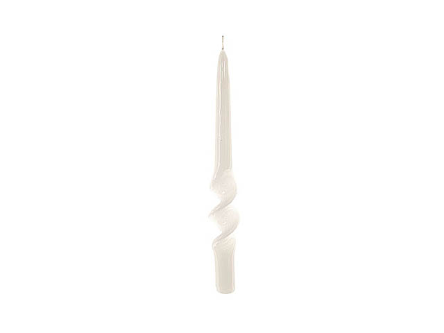 CANDELA SPIRALE 25X2,2CM BIANCO LUCIDO 95171