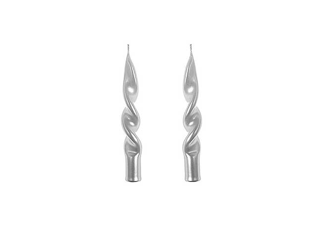 CANDELA FIAMMA 14cm 2pz ARG. 74805