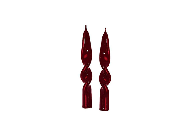 CANDELE FIAMMA 14X2CM 2PZ BORDEAUX LUCIDO 69414