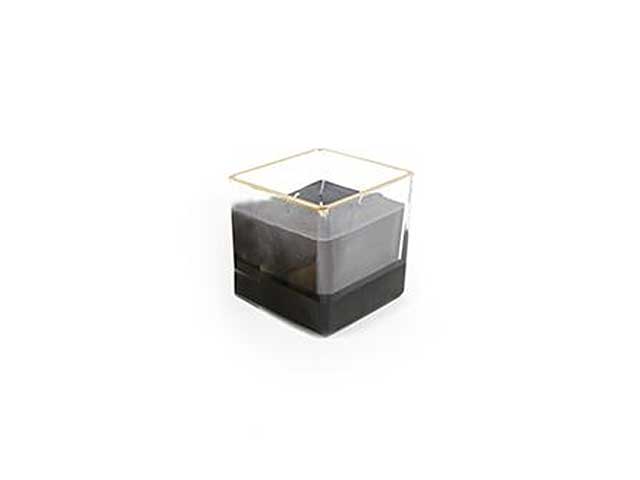 CANDELA IN VETRO C/BORDO ORO H12cm94916 CANDELA IN VETRO C/BORDO ORO H12cm94916