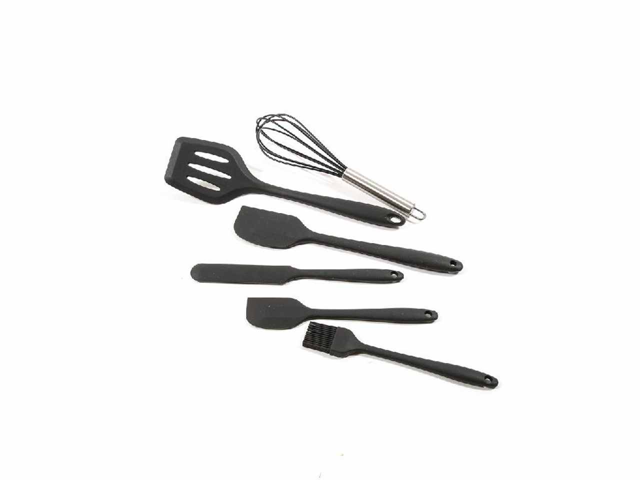 UTENSILE IN SILICONE 6pz NERO 01273 UTENSILE IN SILICONE 6pz NERO 01273