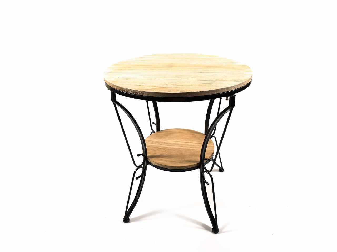 TAVOLINO FERRO+LEGNO D.61xH.69cm 17607