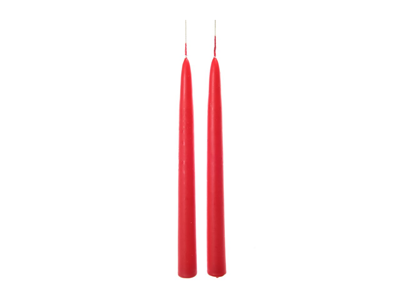CANDELA STELO ROSSE 25CM 2PZ 94007
