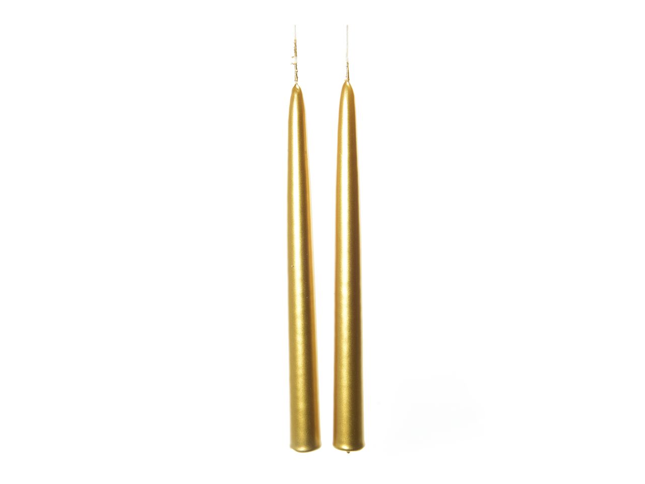 CANDELA STELO ORO 25CM 2PZ 94281
