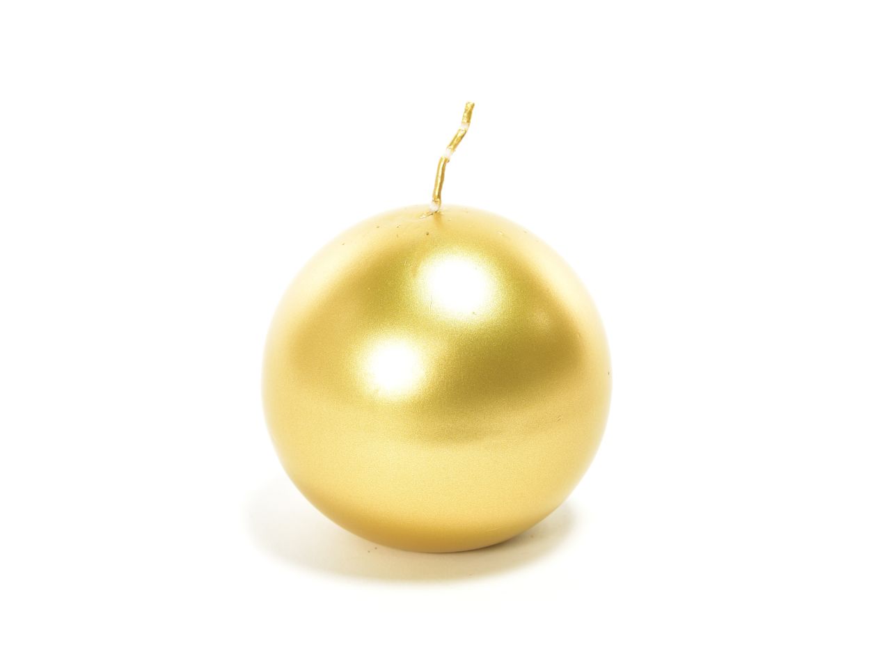 CANDELA SFERA METALLICA ORO 10CM 94540