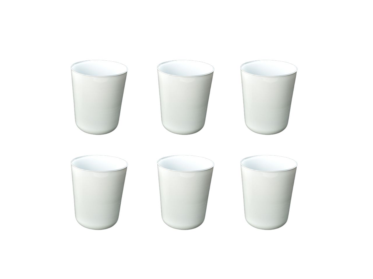 6 BICCHIERI VETRO BIANCO 315ML 09528