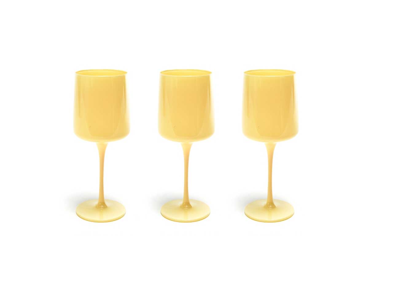 3 CALICI VETRO YELLOW OPACO 320ML 09962