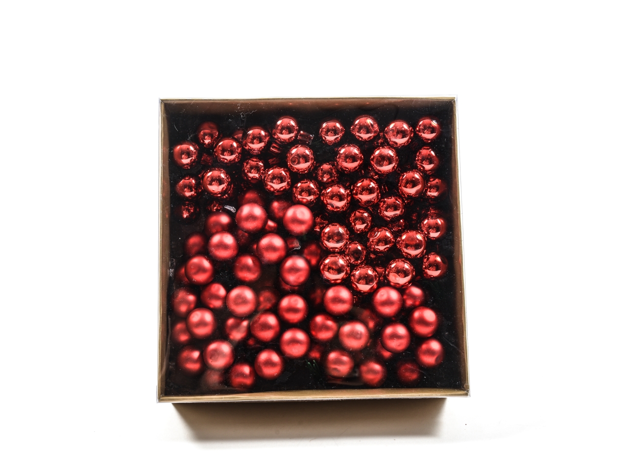 PALLA VETRO 2CM 144PZ ROSSO LUCIDO E OPACO 23531