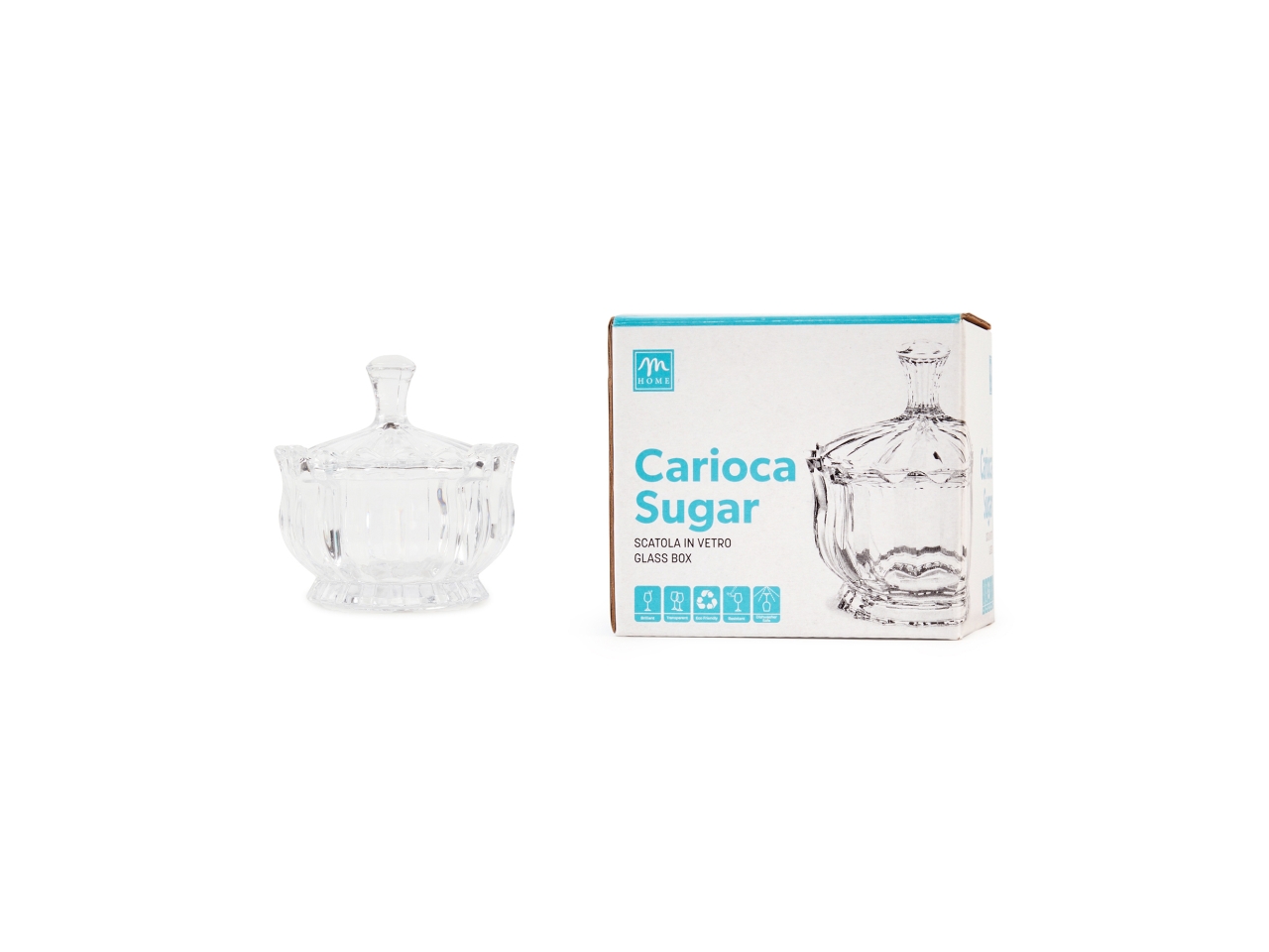 SCATOLA VETRO STELLA D.10XH.10CM 52431