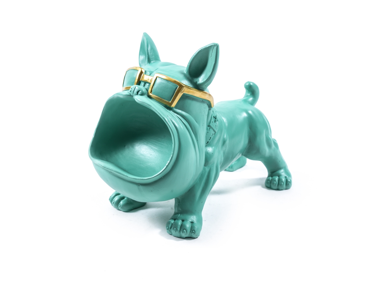 STATUA BULLDOG 26X13X20CM VERDE 36670 STATUA BULLDOG 26X13X20CM VERDE 36670
