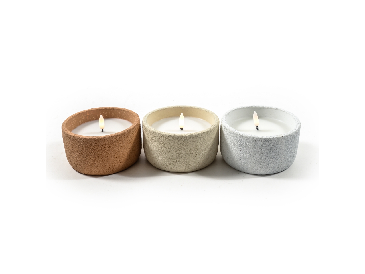 CANDELA LED IN VASO CEM. D.12X7CM 24912