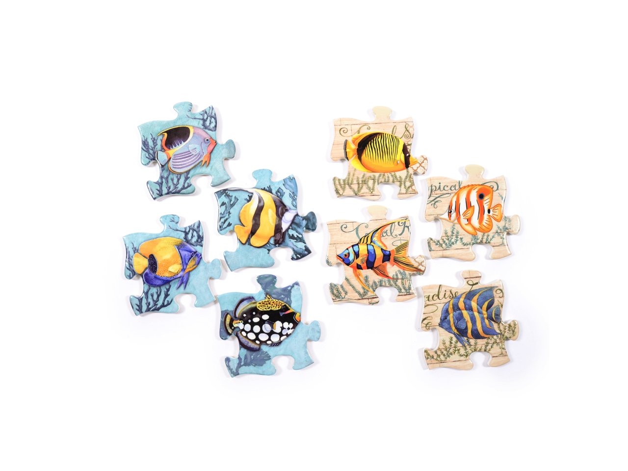 SOTTOBICCHIERI 4PZ PUZZLE 11X11CM 45351