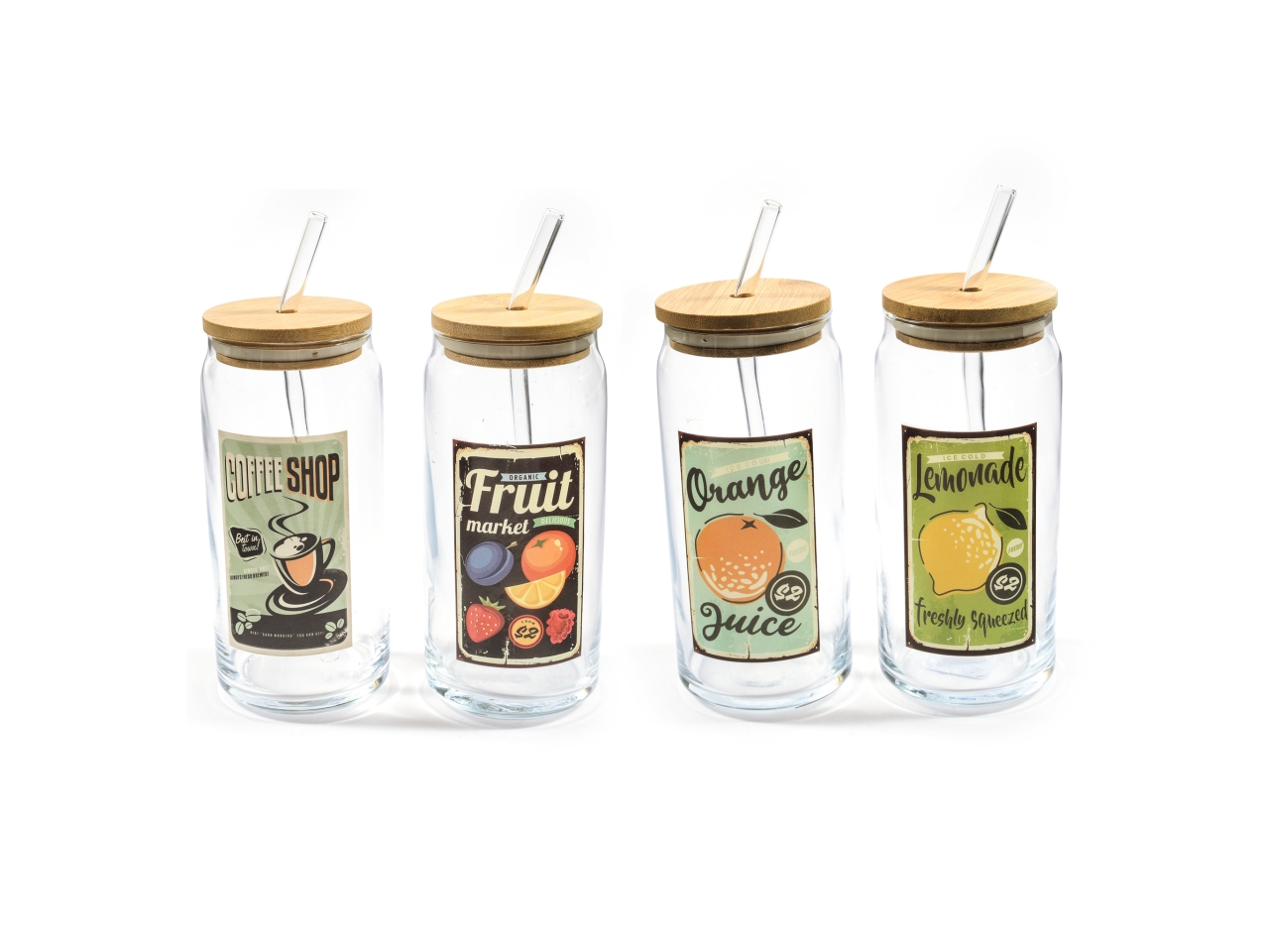 BICCHIERE VETRO600ML C/COP.BAMBU’ 05324