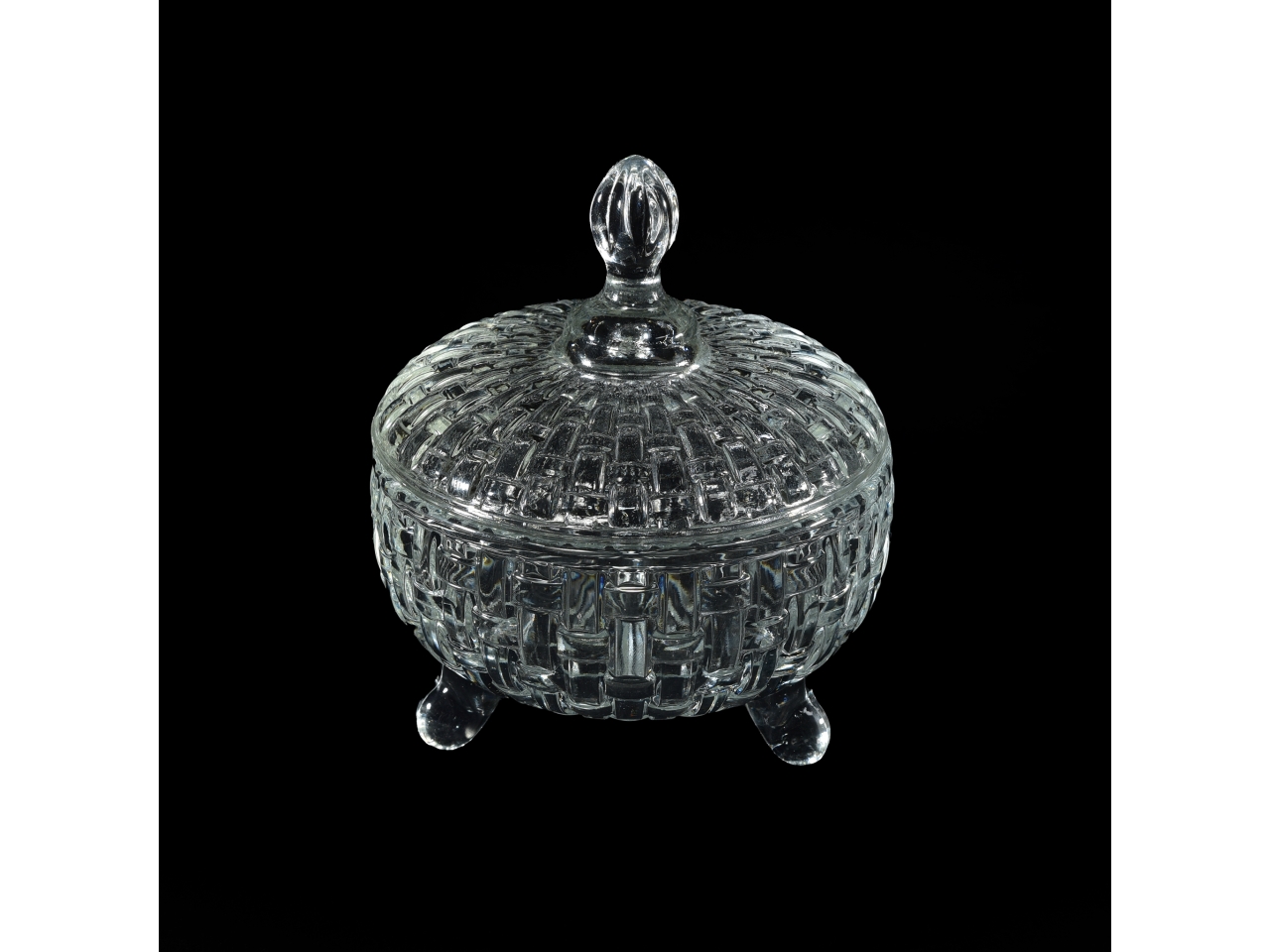 SCATOLA VETRO SOFIA C/PIEDI H12.5 67329