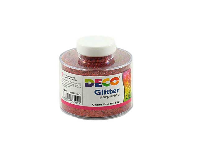 GLITTER BARATTOLO 150ml ROSSO 130/100/3