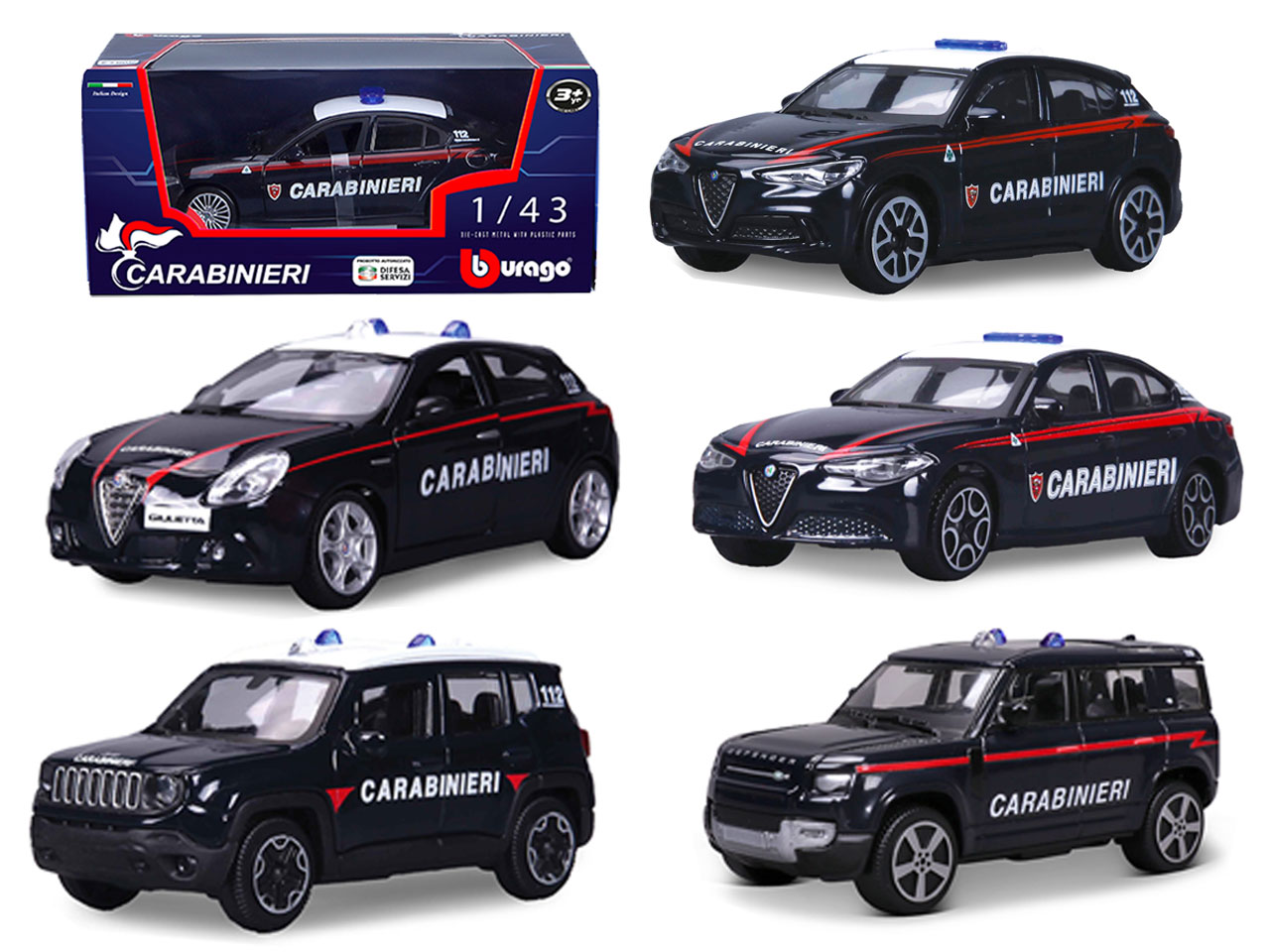 BBURAGO AUTO 1:43 CARABINIERI390623.024 BBURAGO AUTO 1:43 CARABINIERI390623.024