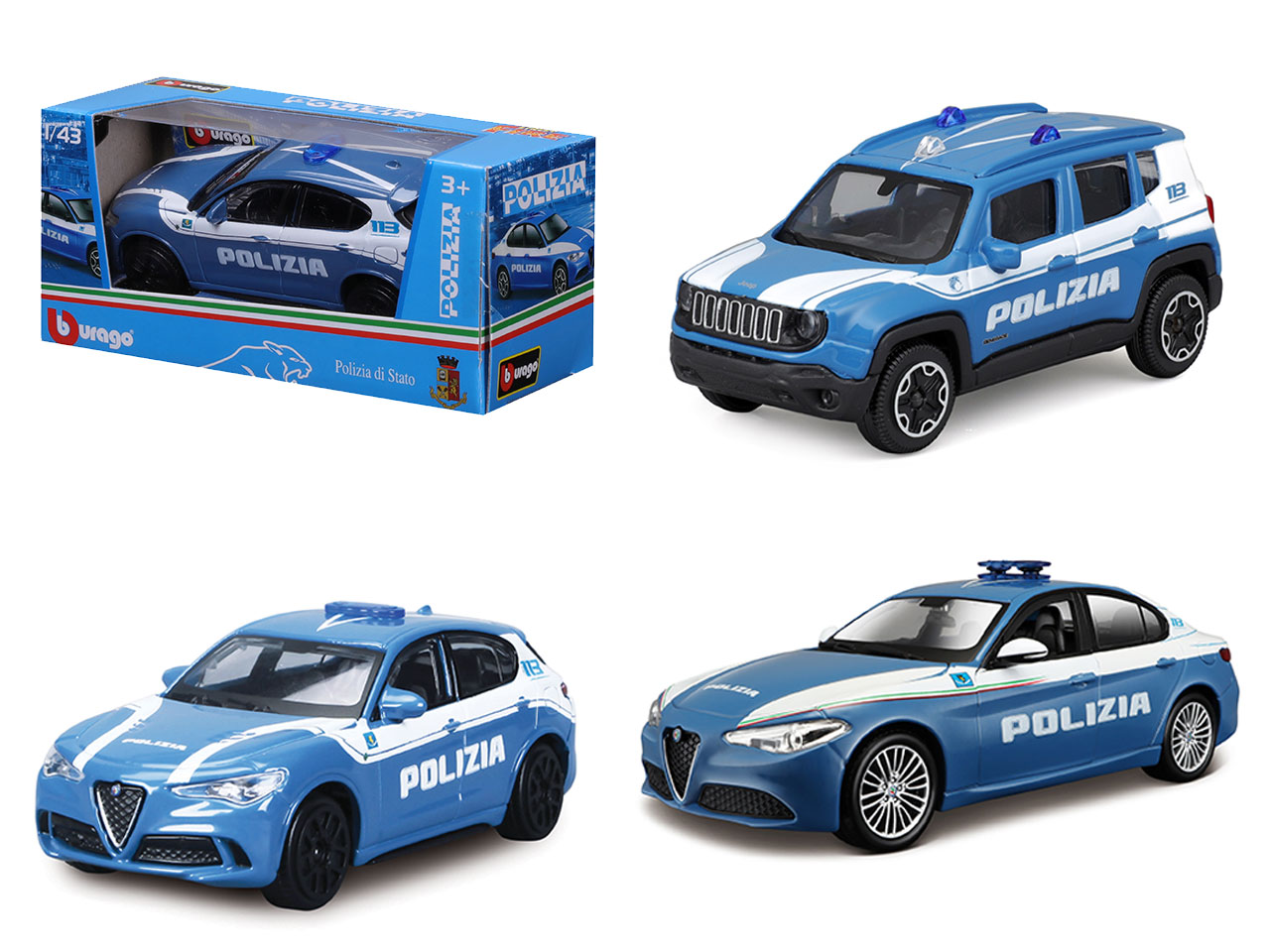 BURAGO AUTO 1:43 POLIZIA 390836.024
