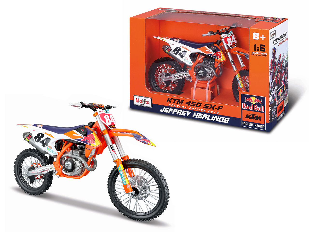 MOTO RED BULL KTM SX450 1:6 32228