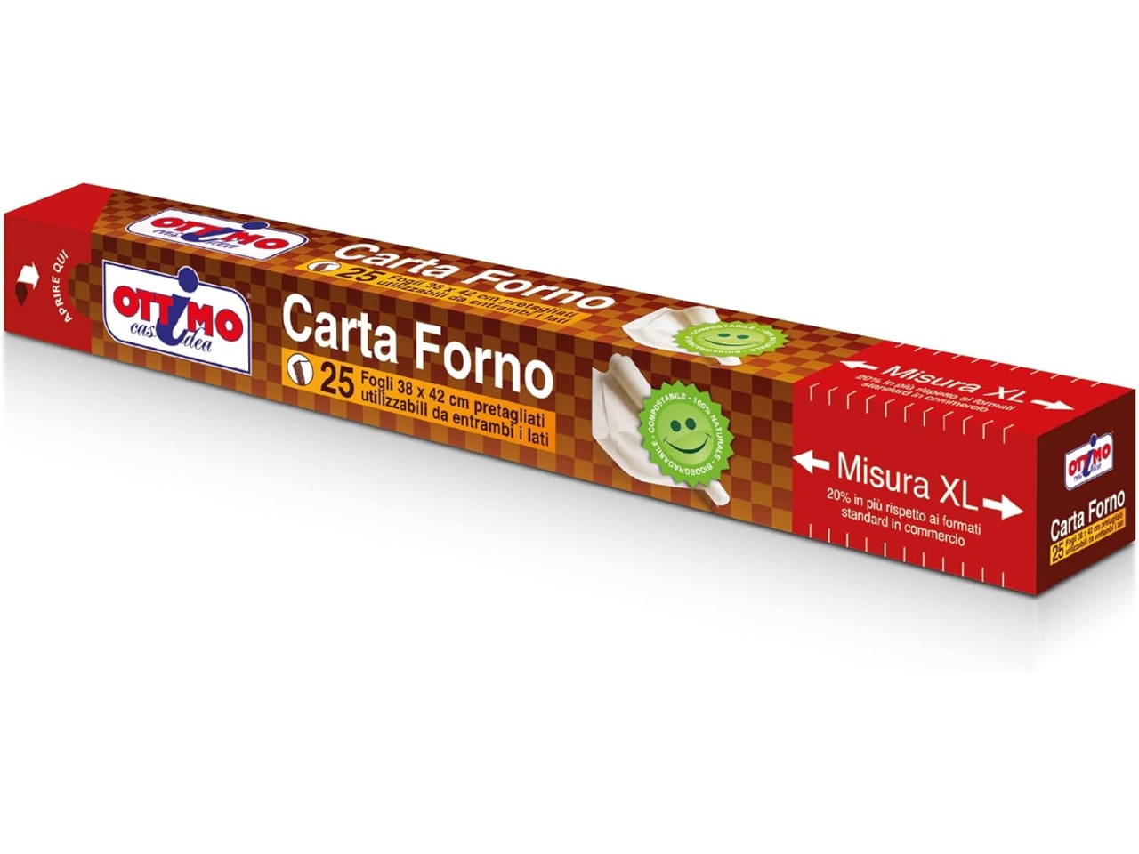 FOGLI CARTA FORNO 38X42CM 25PZ 5020/25