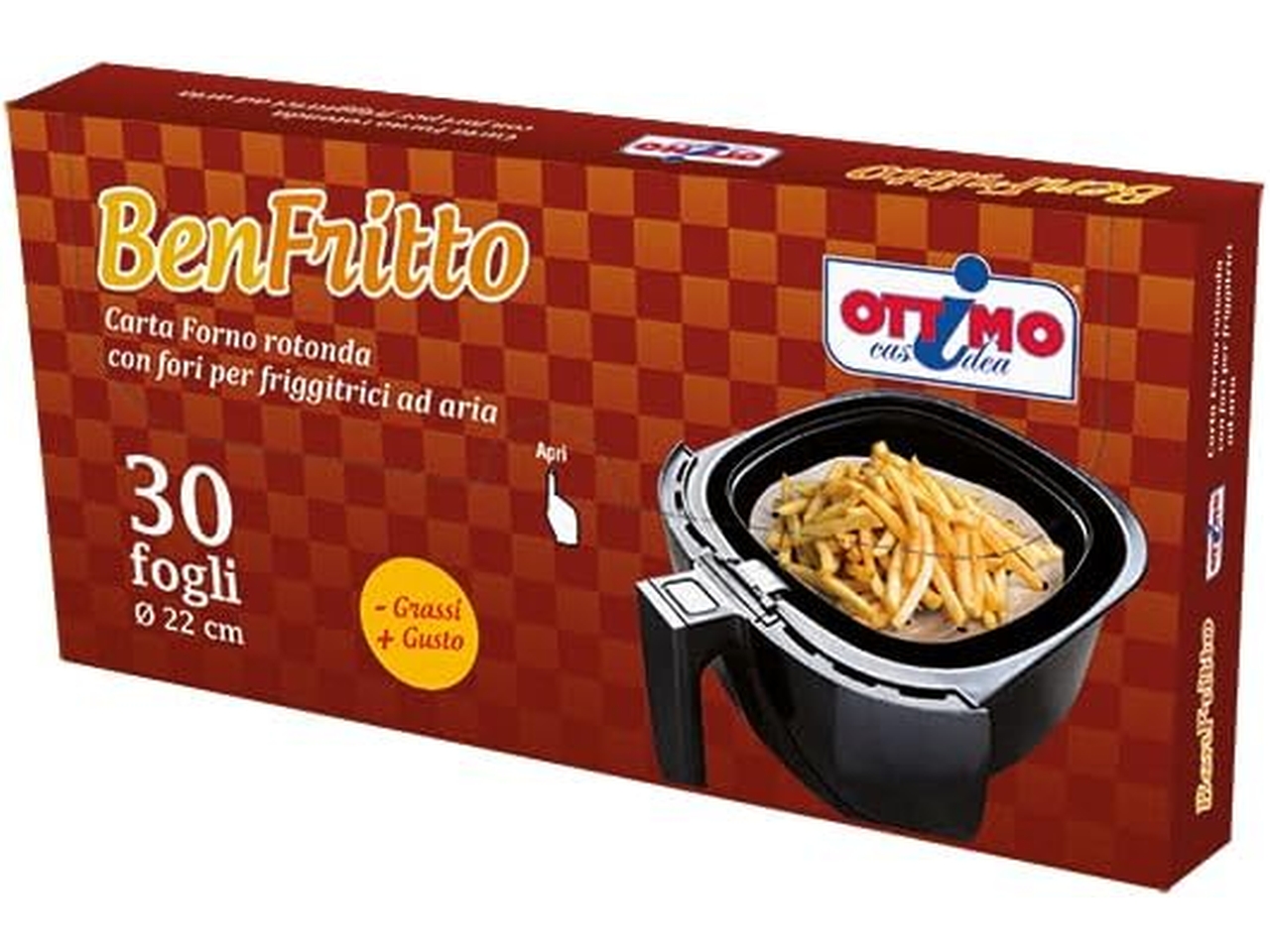 FOGLI CARTA FORNO C/BUCHI D.22CM 30PZ 1018