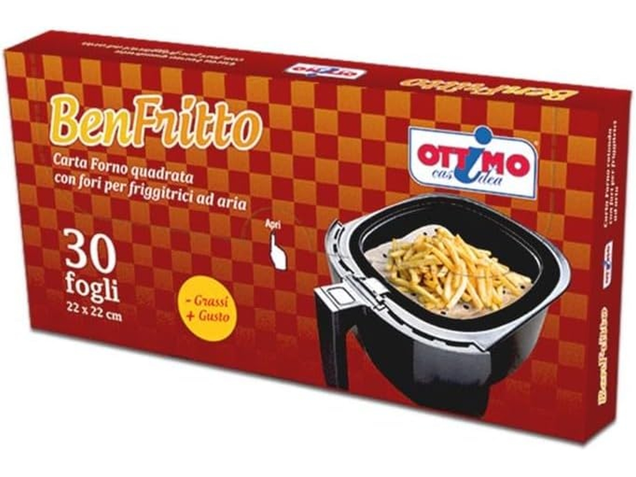 FOGLI CARTA FORNO C/BUCHI 22CM30PZ 1019