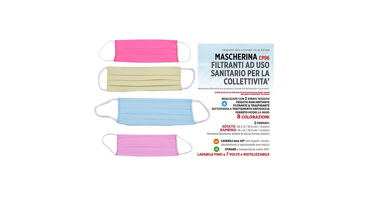 MASCHERINA BAMBINI COTONE ASS.