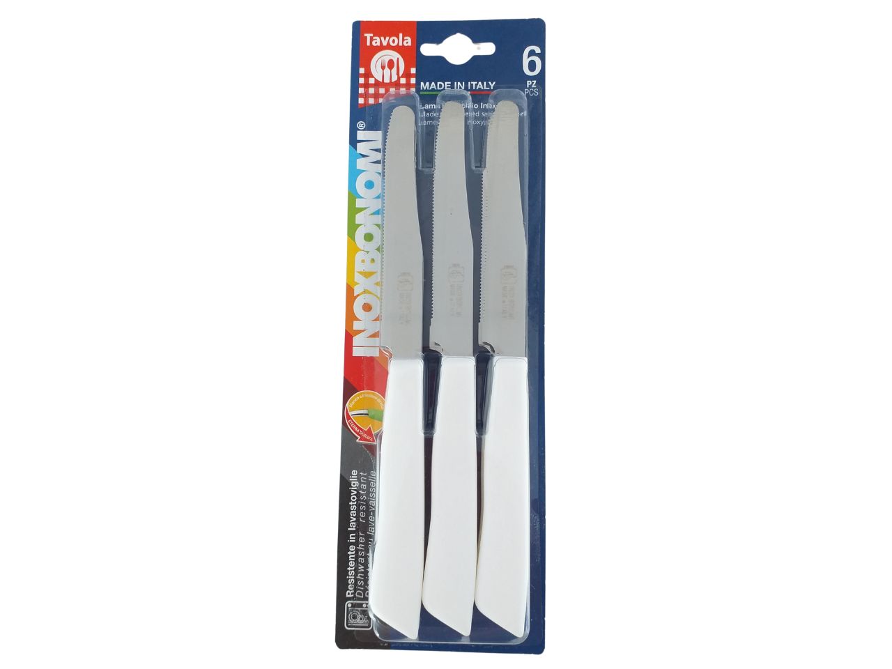 TAVOLA 6 COLTELLI TAV.11CMBIANCO 30006B