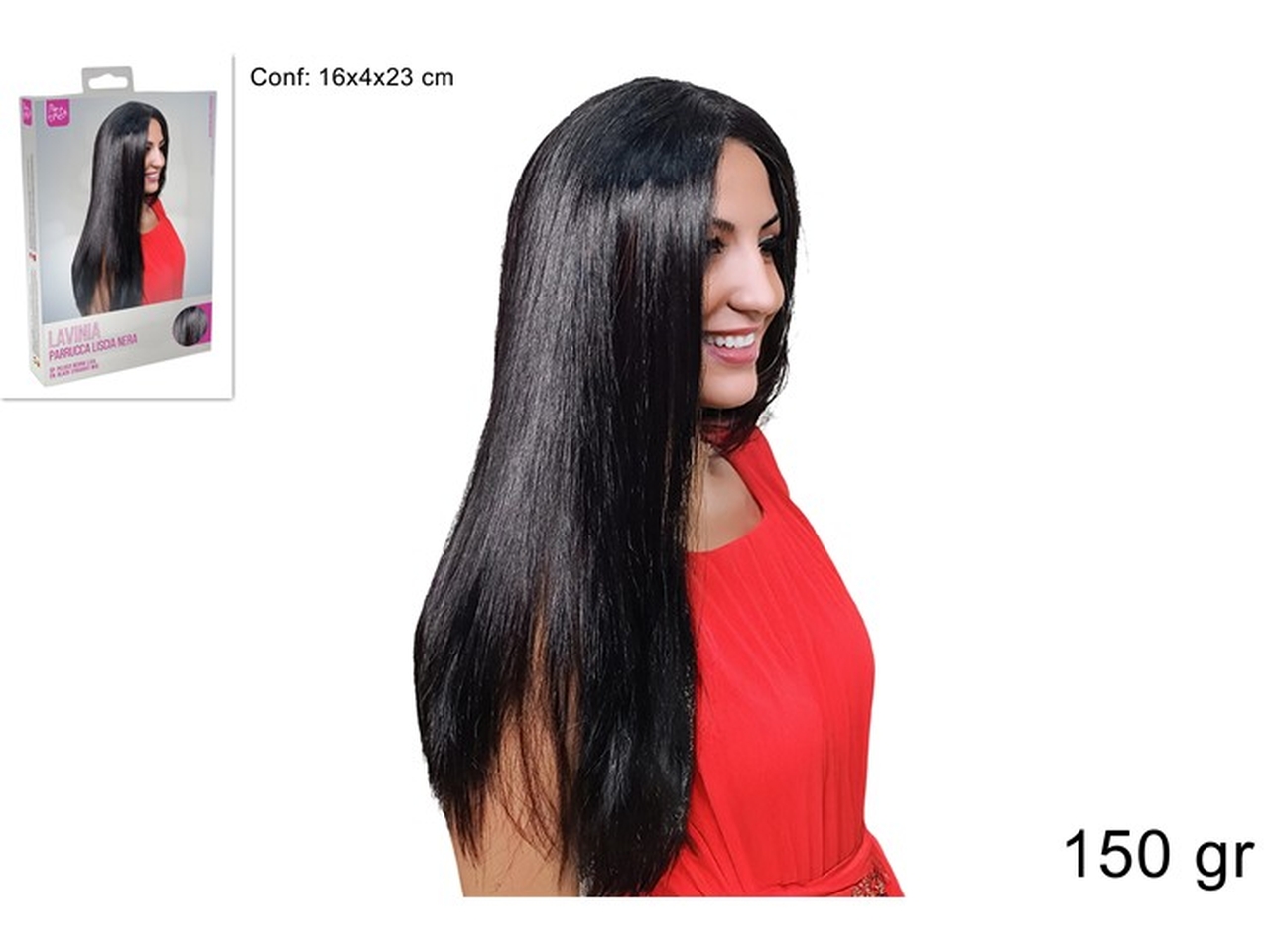 PARRUCCA LUNGA LISCIA NERA XCA10000091