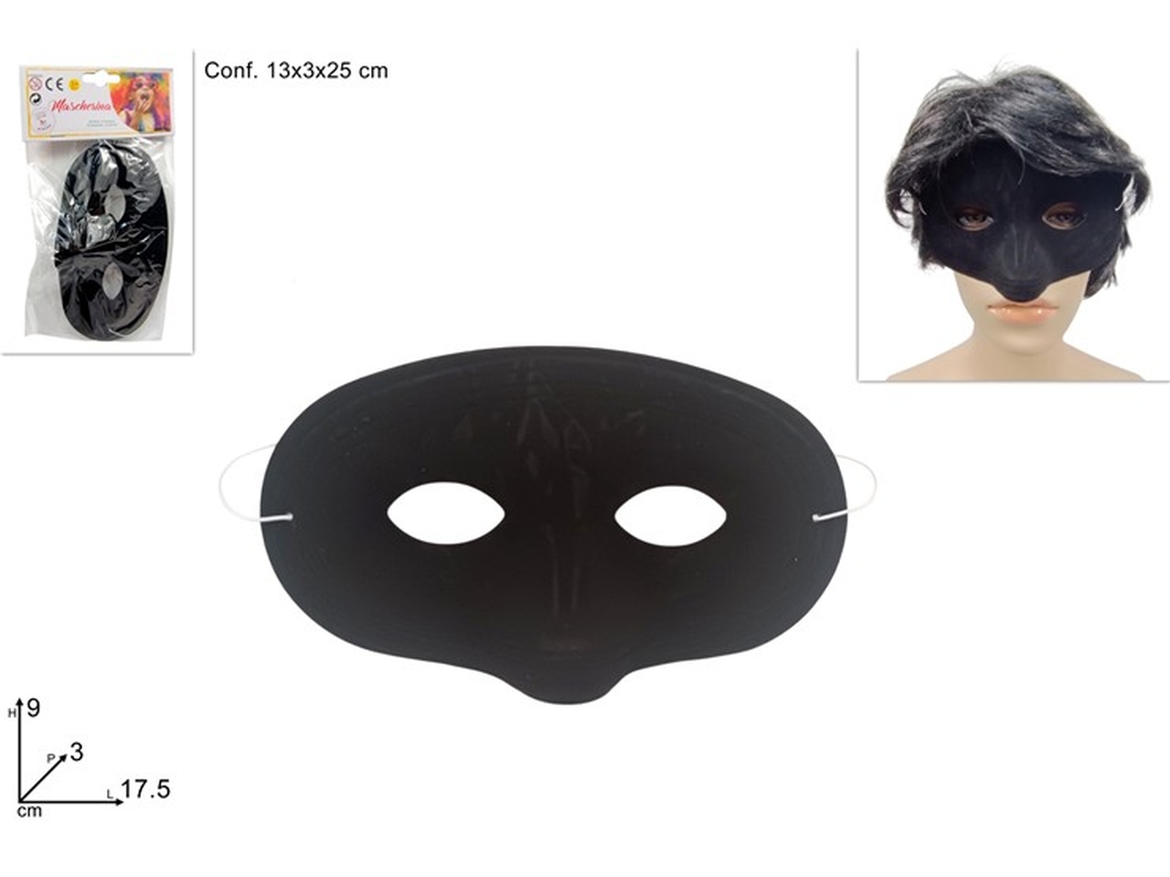 MASCHERINA FLOCCATA NERA XCA13001011