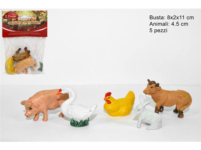 ANIMALI FATTORIA 4,5CM 5PZ ASS. XNA11004591