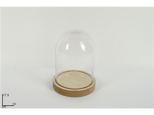 BASE LEGNO CON CAMPANA VUOTA AN001327B