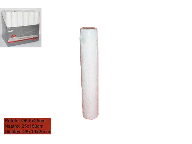 NASTRO 25X150cmPAILLET.BIANCO MN000766C