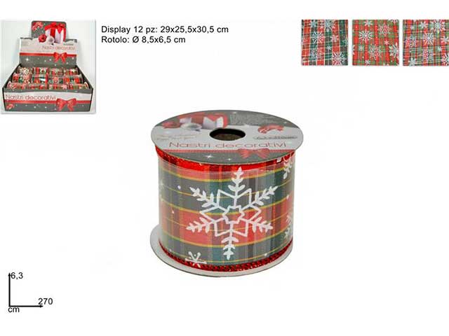 NASTRO RASO 6,3X270cm SCOZZESE LU001129