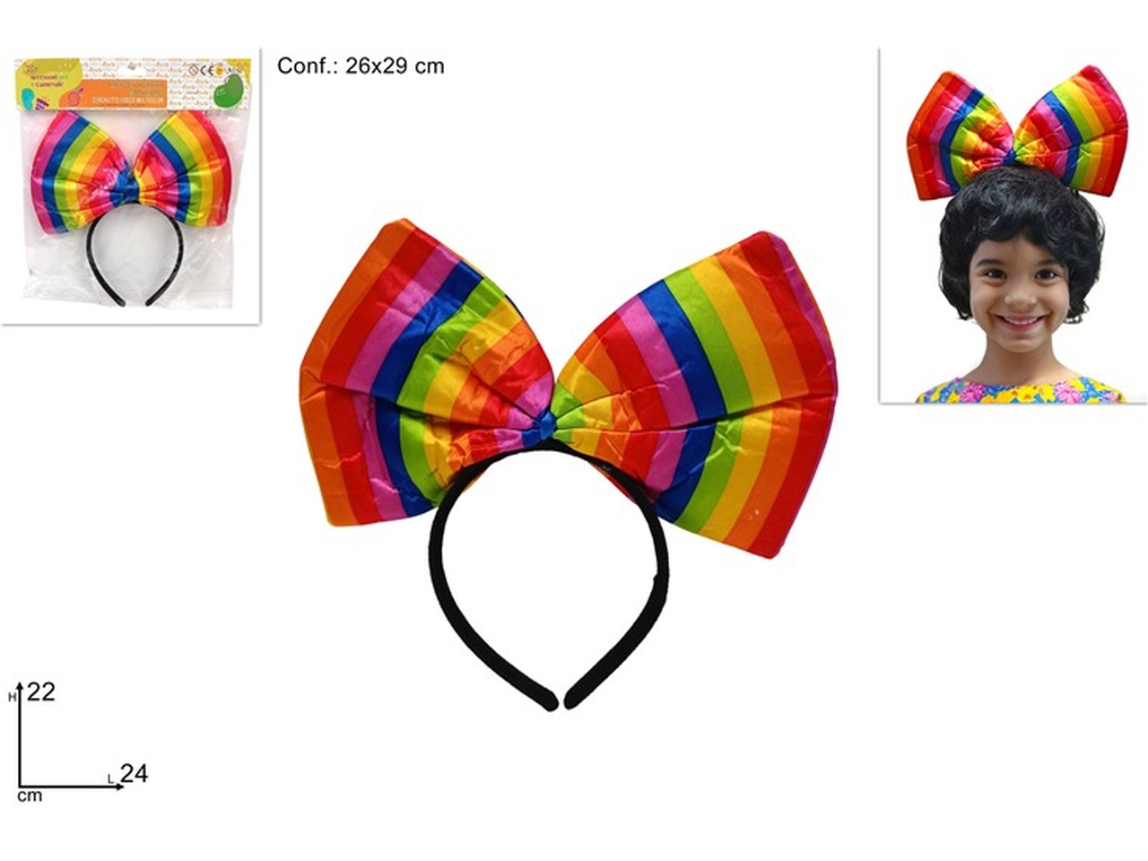 CERCHIETTO FIOCCO MULTICOLOR XCA19000041