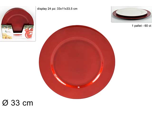 SOTTOPIATTO 33CM ROSSO XNA18015471