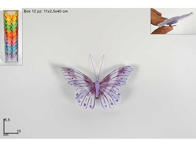 FARFALLA C/PINZETTA 6,5cm GI009295