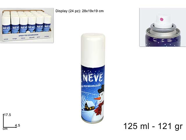 BOMBOLETTA NEVE PER DECORAZIONI