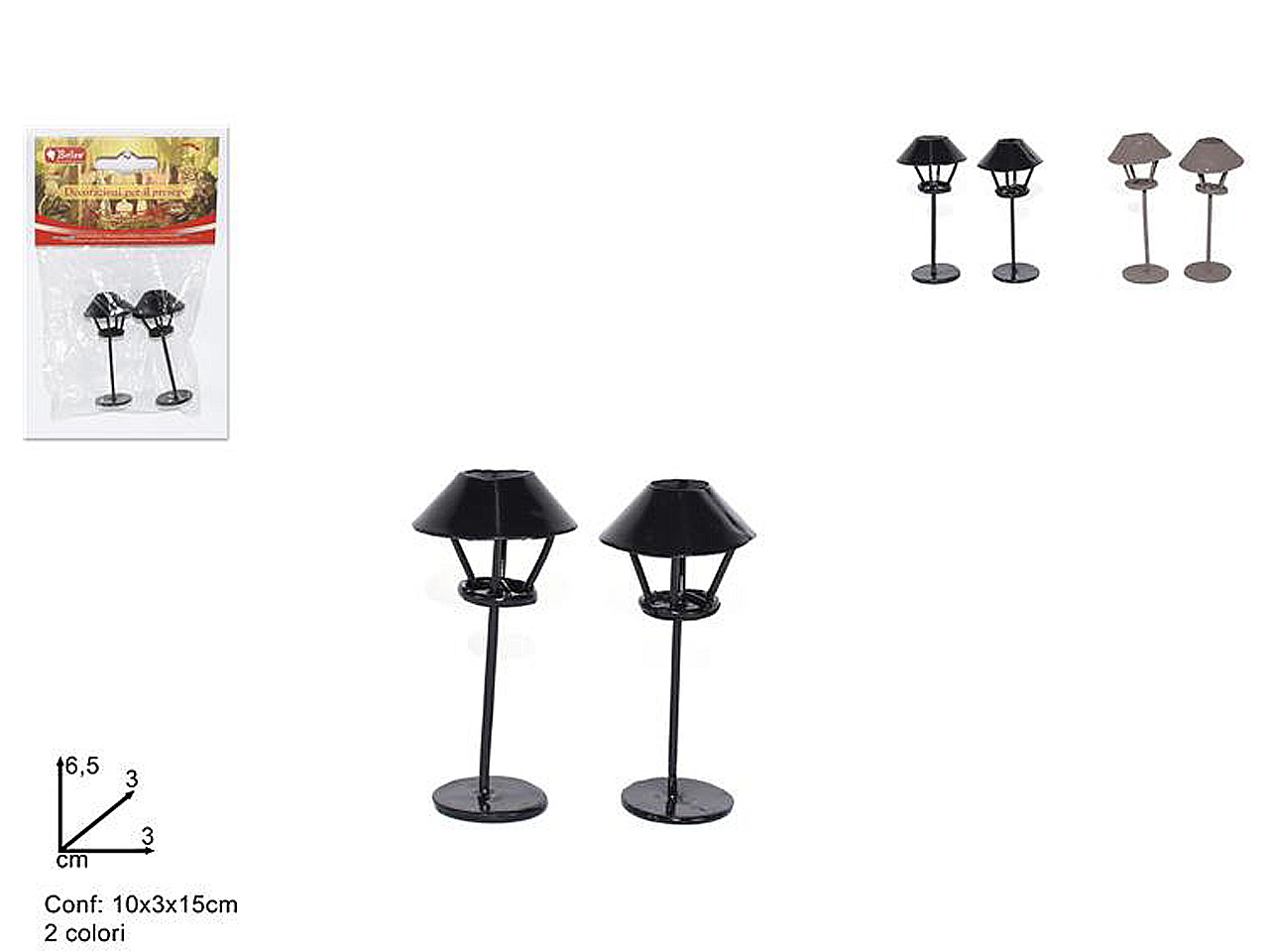 LAMPIONI CON BASE IN METALLO 6 LZ000276 LAMPIONI CON BASE IN METALLO 6 LZ000276