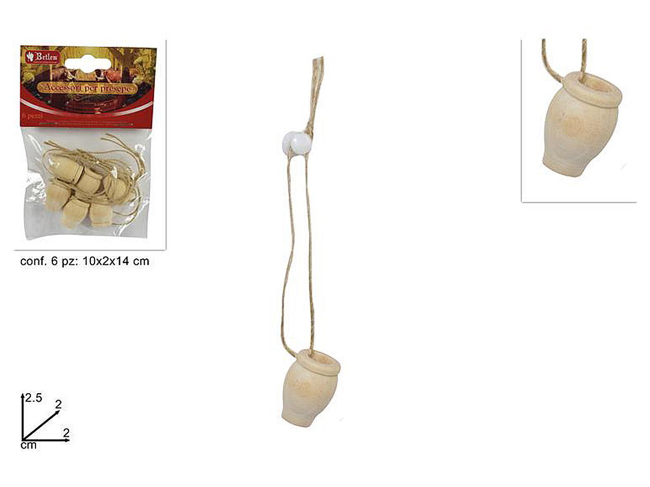 ANFORE IN LEGNO ST 6PZ 2,5X2X2 MO002850