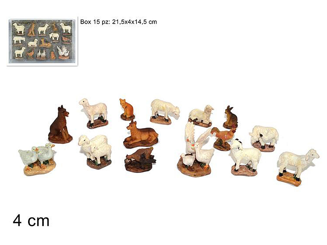 ANIMALI CORTILE 4CM 15PZ ASS. XNA09000751