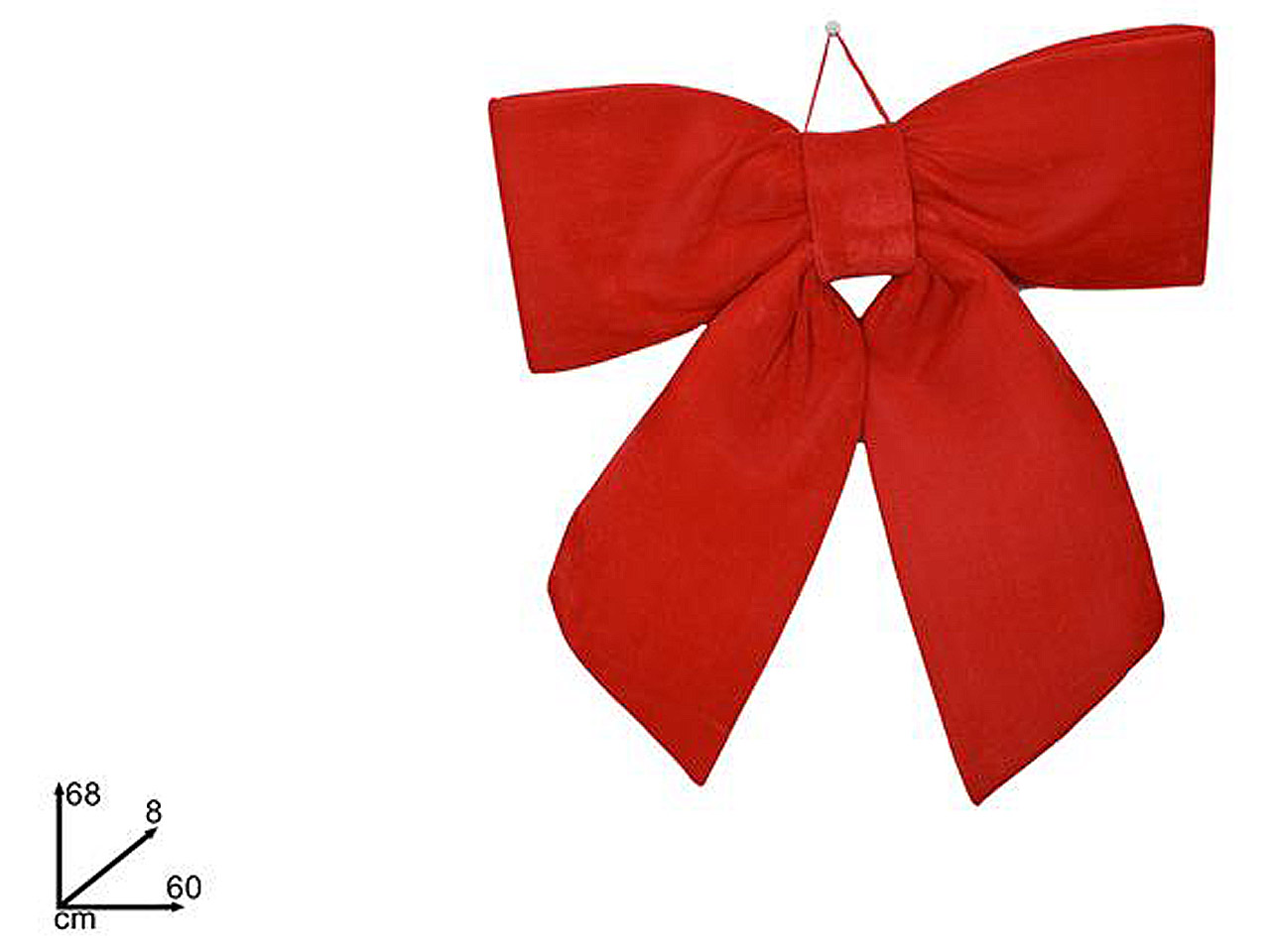 FIOCCO 60CM VELLUTO ROSSO