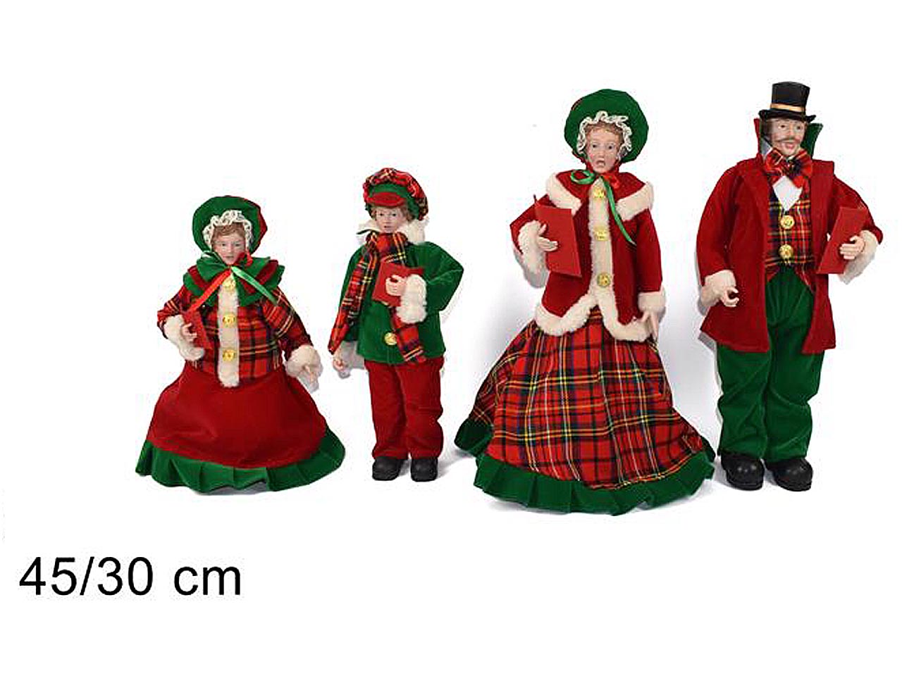 FAMIGLIA NATALIZIA SET 4 PZ 30/45CM XNA18013151